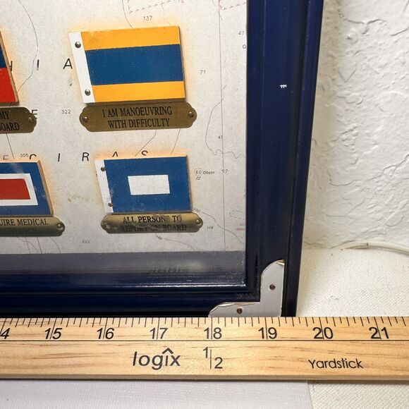 Nautical Wall Art - 1869 Cutty Sark Clipper Ship & Flag Display -19.5 " x 10" - Picture 10 of 11